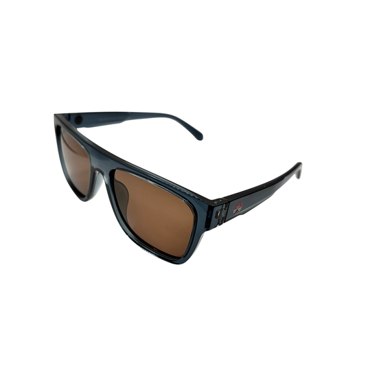 I SKI Summit Flat-Top Polarized Sunglasses – Translucent Grey-Blue / Tea