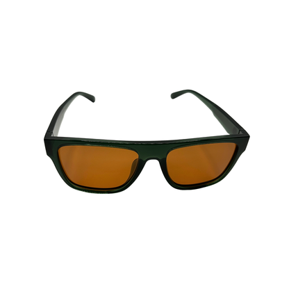 I SKI Summit Flat-Top Polarized Sunglasses – Translucent Green / Tea