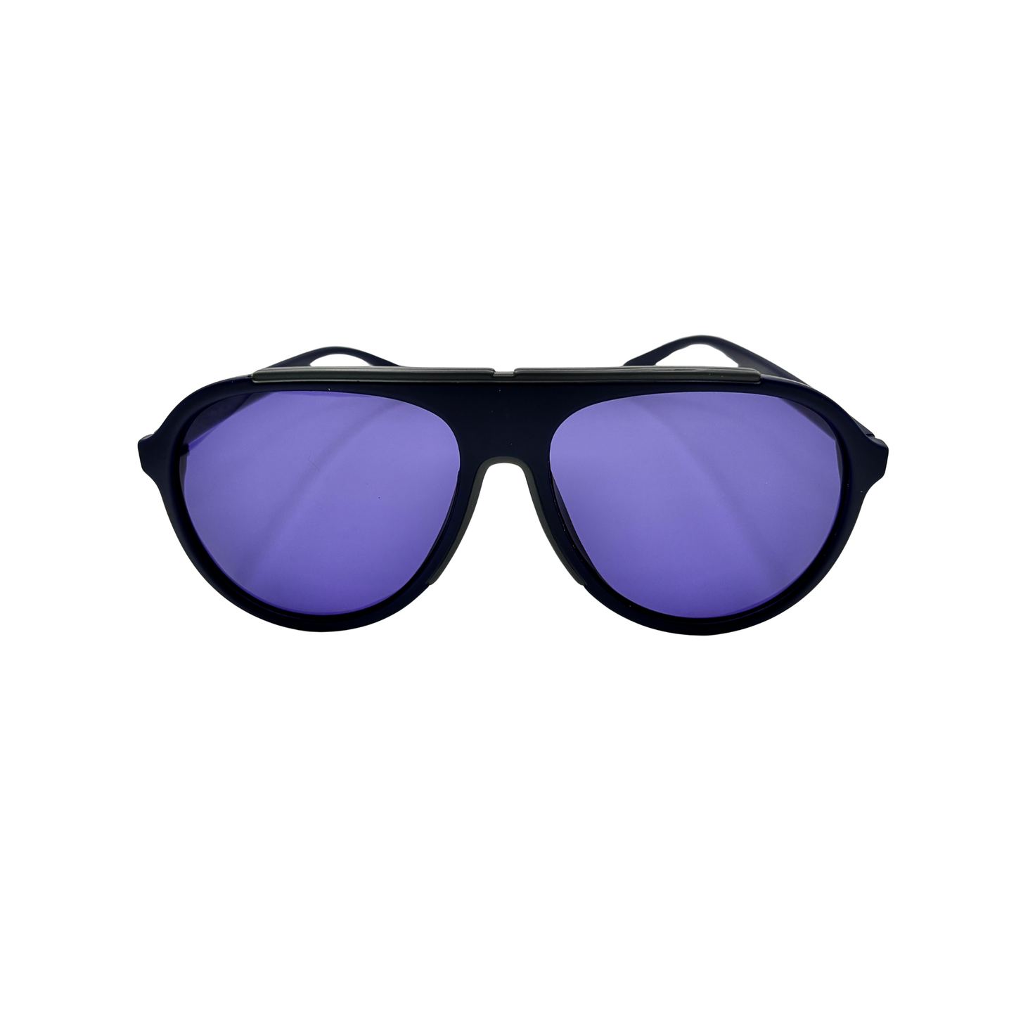 I SKI Retro Aviator Polarized Sunglasses – Matte Deep Blue / Ocean Blue with Gray Accents