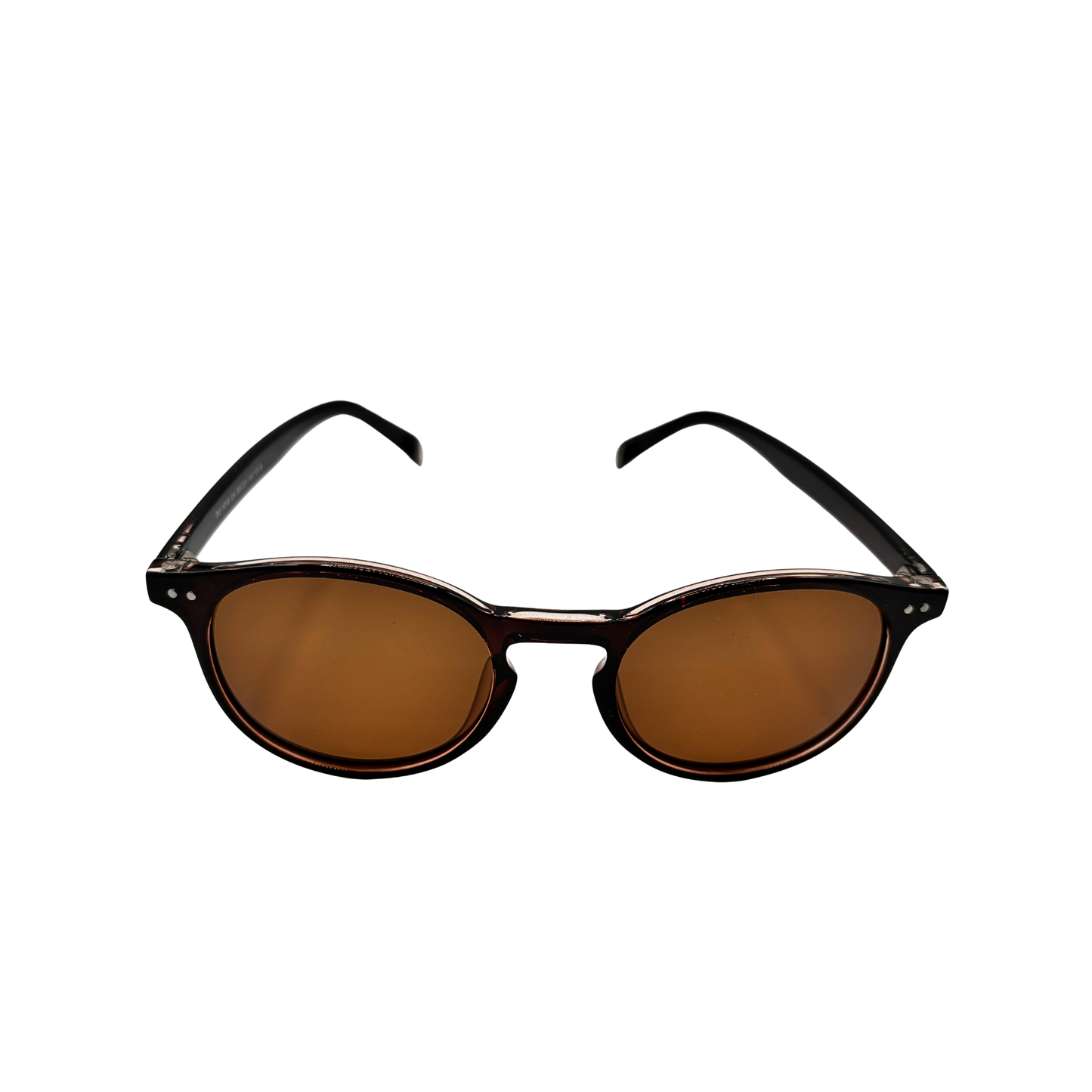 I SKI Vintage Keyhole Classic Round Polarized Sunglasses – Tea / Tea