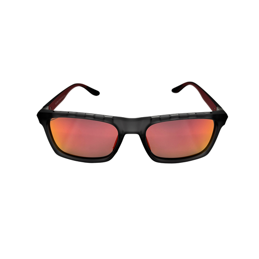 I SKI Sport Square Polarized Sunglasses – Matte Transparent Gray / Red
