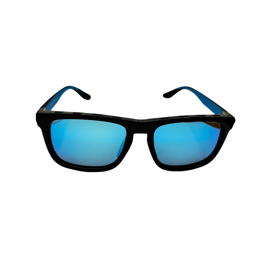 I SKI Sport Square Polarized Sunglasses – Black / Ice Blue (Large Frame)