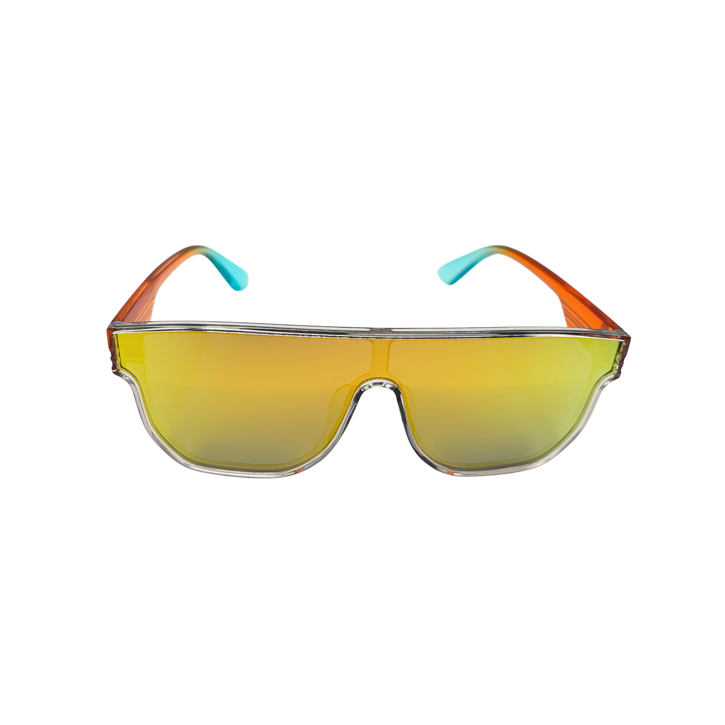 I SKI Sport Shield Flat-Top Polarized Transparent Gray-Orange/Yellow