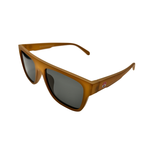 I SKI Summit Flat-Top Polarized Sunglasses – Matte Sandstone / Smoke