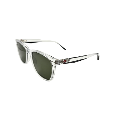 I SKI Classic Square Polarized Sunglasses – Transparent / Green