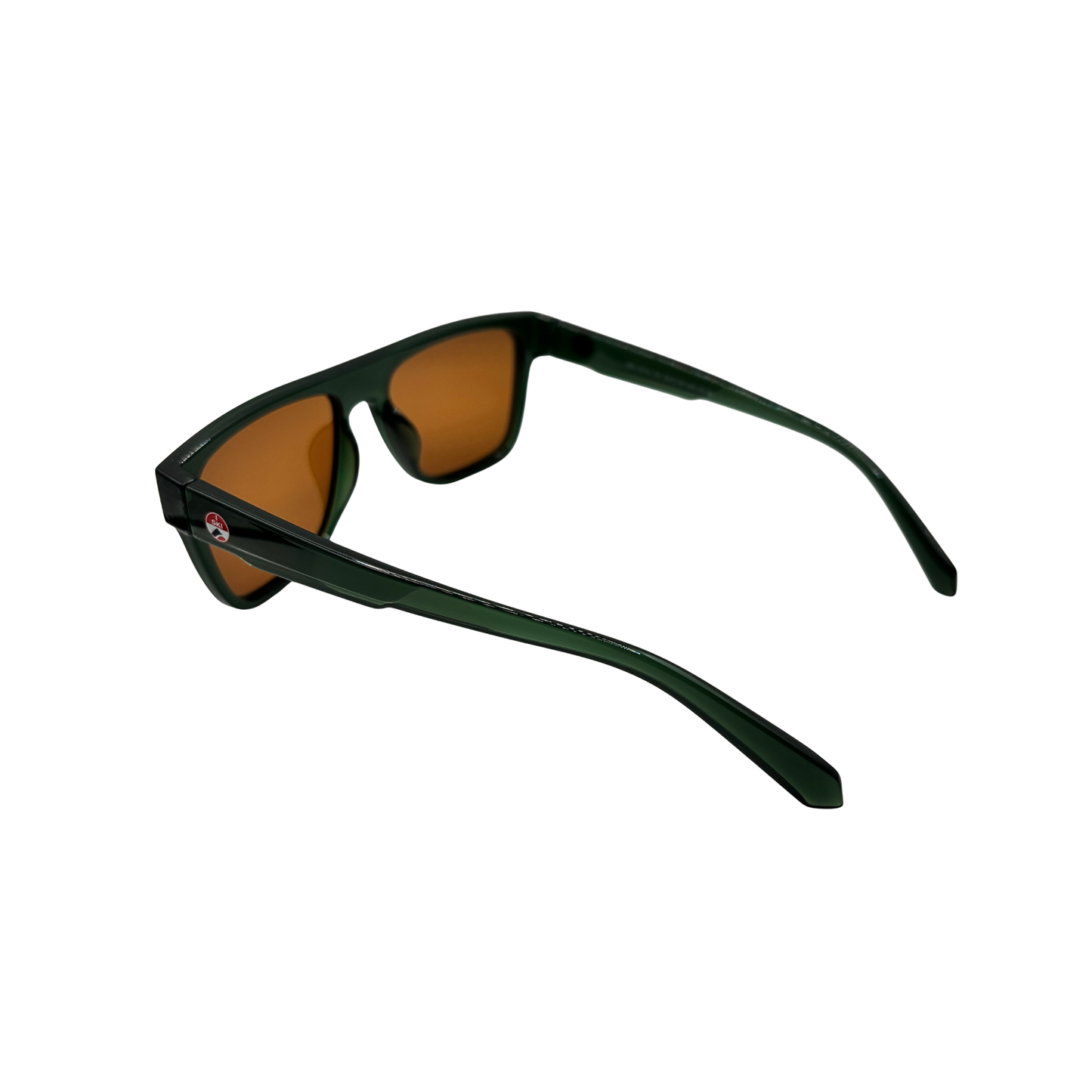I SKI Summit Flat-Top Polarized Sunglasses – Translucent Green / Tea