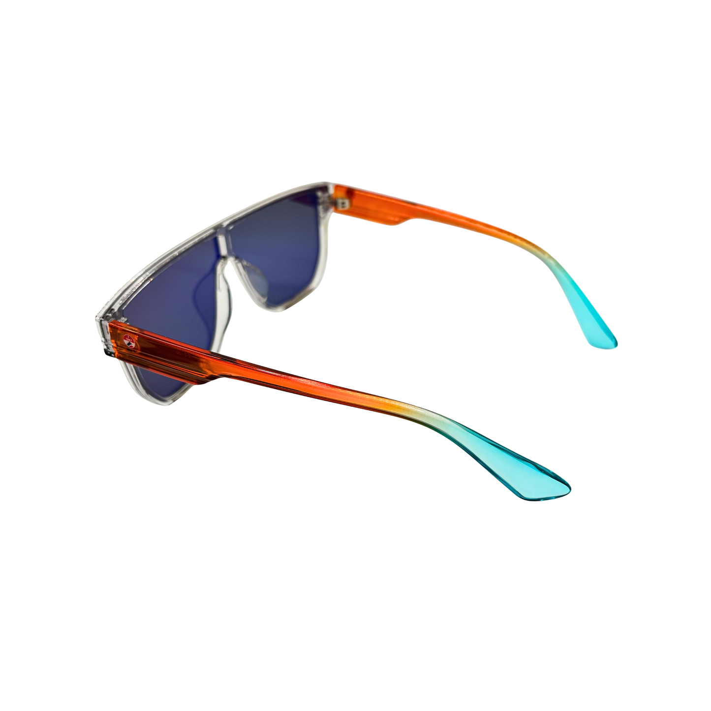 I SKI Sport Shield Flat-Top Polarized Transparent Gray-Orange/Yellow