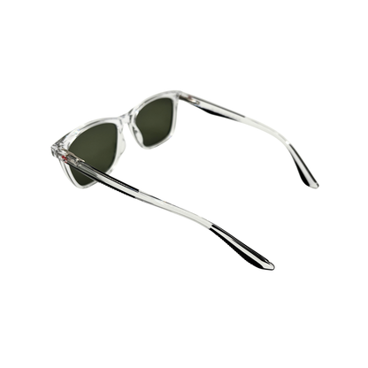 I SKI Classic Square Polarized Sunglasses – Transparent / Green