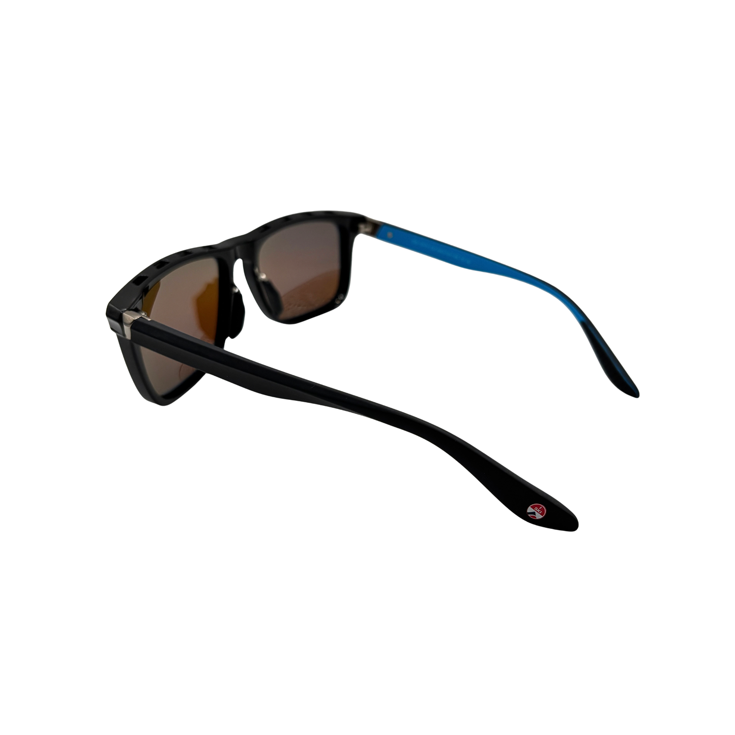 I SKI Sport Square Polarized Sunglasses – Black / Ice Blue (Large Frame)