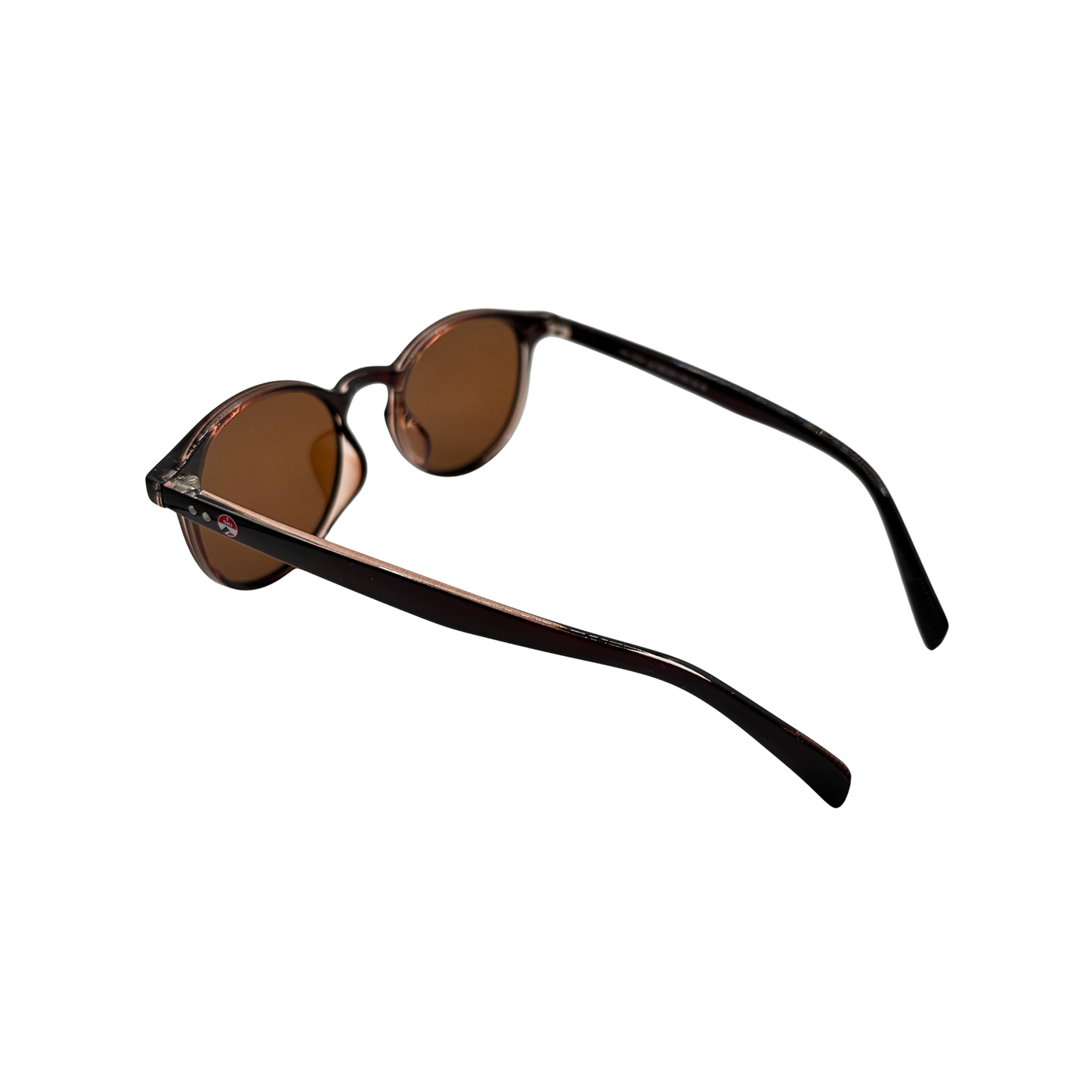 I SKI Vintage Keyhole Classic Round Polarized Sunglasses – Tea / Tea
