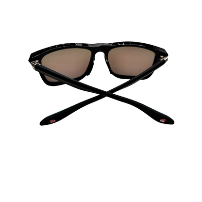 I SKI Sport Square Polarized Sunglasses – Black / Ice Blue (Large Frame)