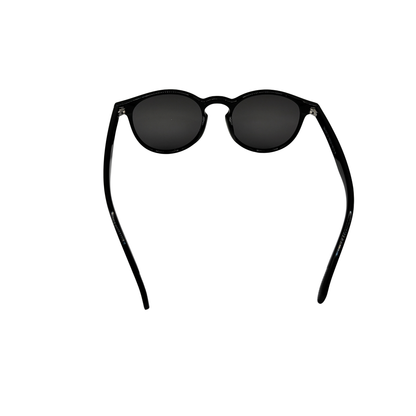 I SKI Vintage Keyhole Classic Round Polarized Sunglasses – Black / Smoke