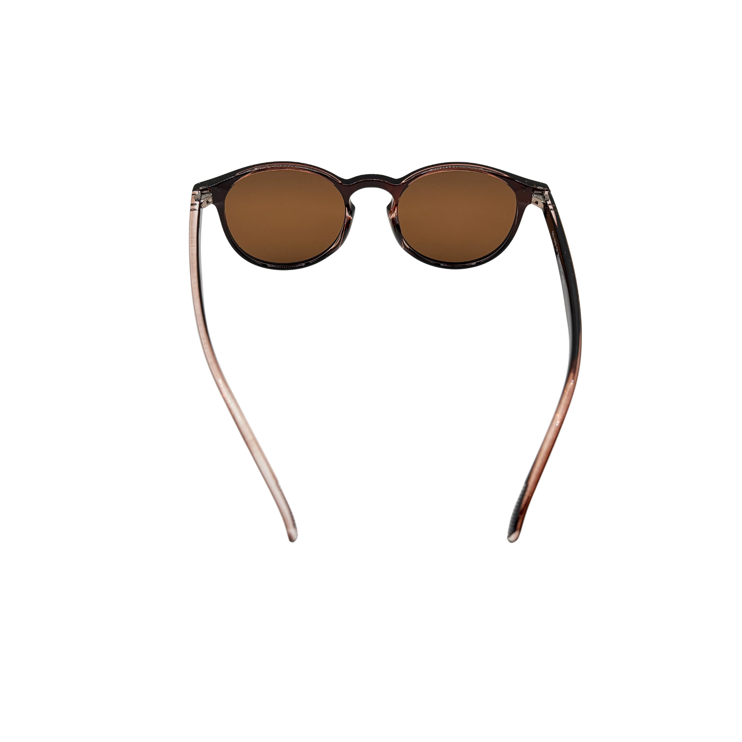 I SKI Vintage Keyhole Classic Round Polarized Sunglasses – Tea / Tea