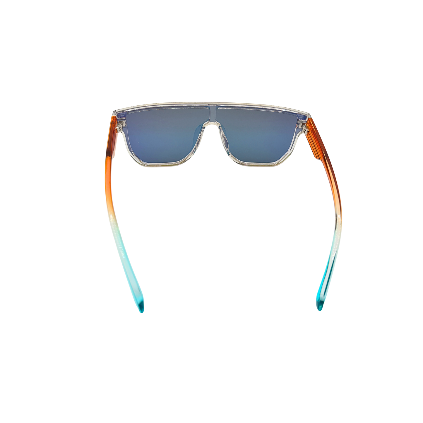I SKI Sport Shield Flat-Top Polarized Transparent Gray-Orange/Yellow