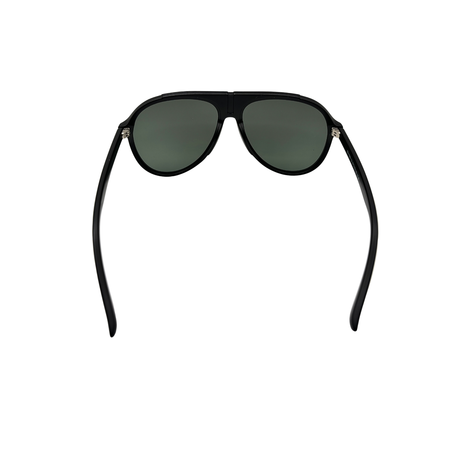 I SKI Retro Aviator Polarized Sunglasses – Matte Black / Green