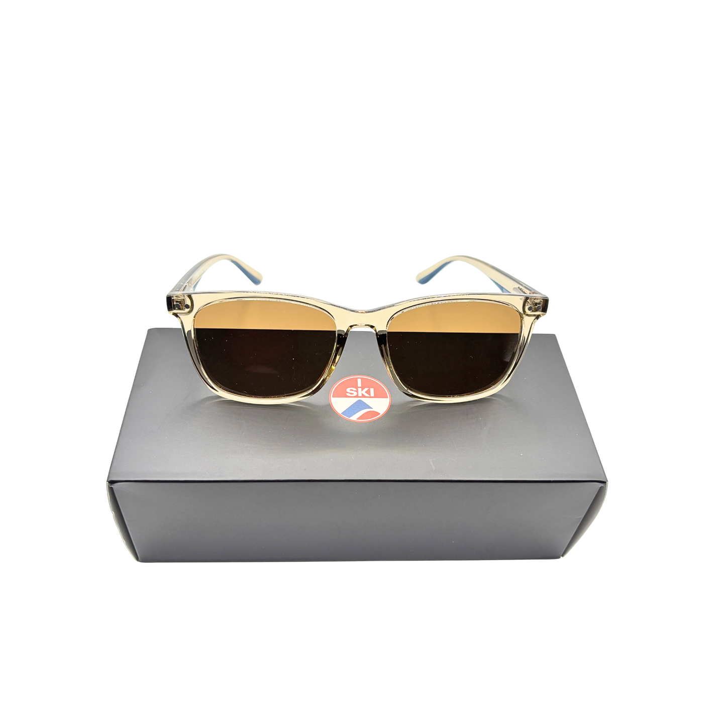 I SKI Classic Square Polarized Sunglasses – Light Tea / Tea